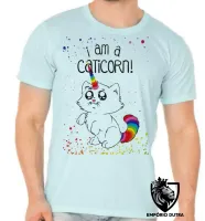 Camiseta adulto ou infantil I am a caticorn gato unicórnio - Foto 5