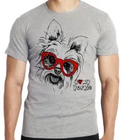 Camiseta adulto ou infantil I love yorkie cachorro cão dog - Foto 4