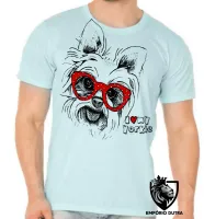 Camiseta adulto ou infantil I love yorkie cachorro cão dog - Foto 5