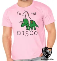 Camiseta adulto ou infantil To the disco dinossauro unicórnio - Foto 2