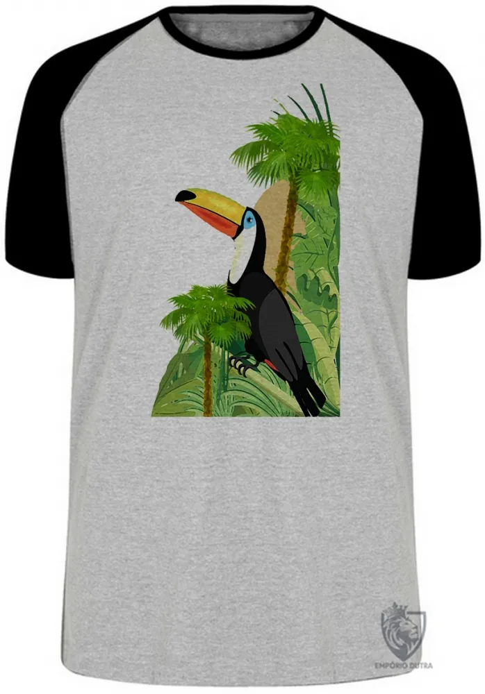 Camiseta adulto ou infantil tucano pássaro amazonia Imagem