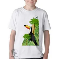 Camiseta adulto ou infantil tucano pássaro amazonia - Foto 3