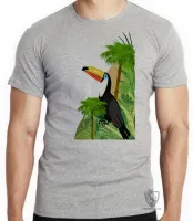 Camiseta adulto ou infantil tucano pássaro amazonia - Foto 4
