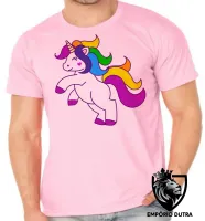 Camiseta adulto ou infantil unicornio cavalo colorido mitologia - Foto 4