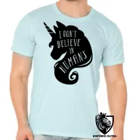 Camiseta adulto ou infantil Unicórnio não acredito em humanos - Foto 5