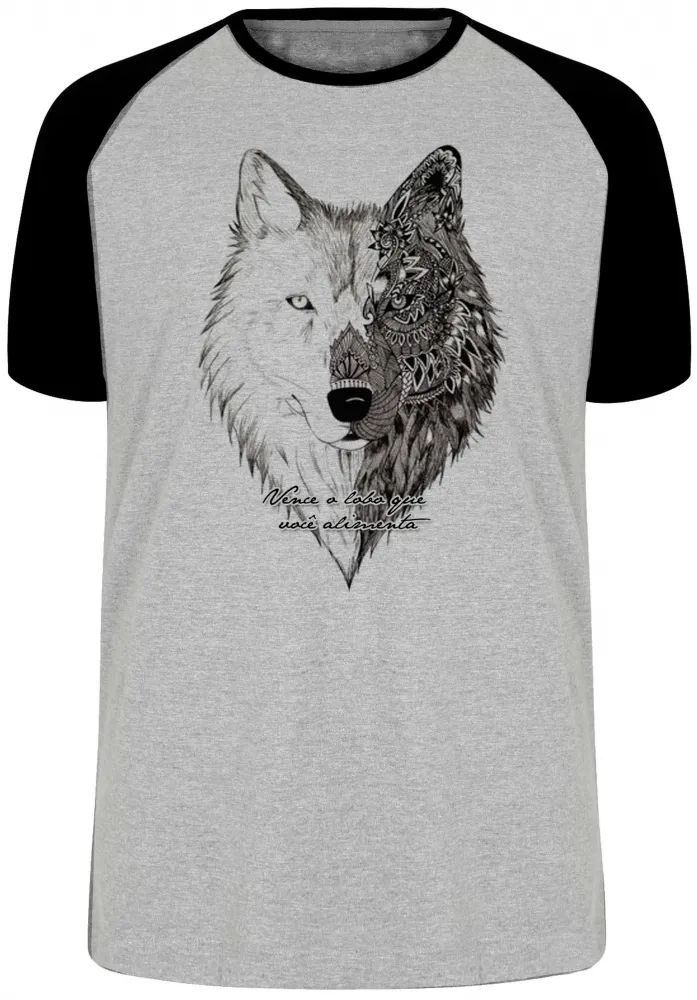 Camiseta adulto ou infantil Vence o lobo que você alimenta cão dog