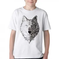 Camiseta adulto ou infantil Vence o lobo que você alimenta cão dog - Foto 3