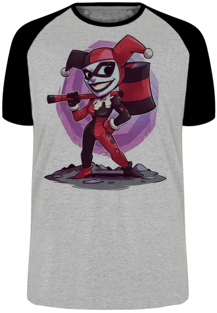 Camiseta adulto ou infantil ARLEQUINA PALHAÇO coringa batman Imagem
