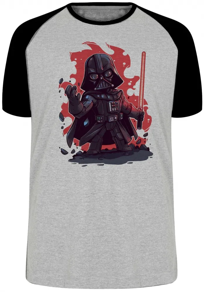 Camiseta adulto ou infantil darth vader vilão star wars