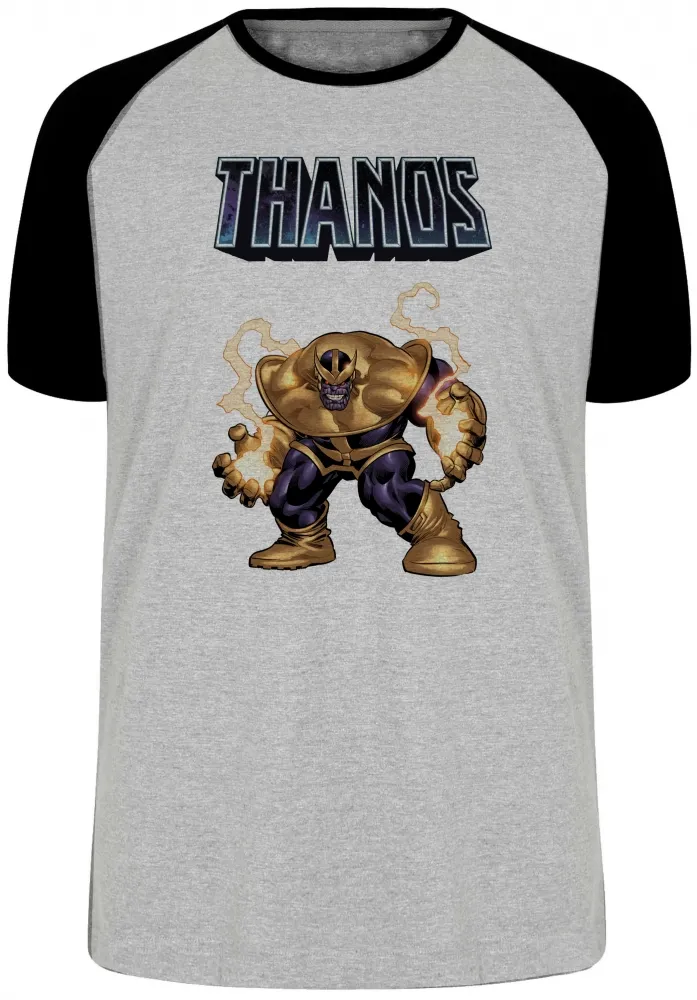 Camiseta adulto ou infantil thanos cartoon vilão vingadores avengers Imagem