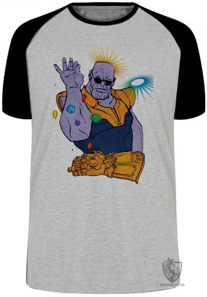Camiseta adulto ou infantil Thanos joia infinito manopla Imagem