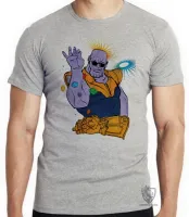 Camiseta adulto ou infantil Thanos joia infinito manopla - Foto 4