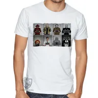 Camiseta adulto ou infantil vilão anos 80 preso jason chuck Freddy Krueger Massacre da Serra Elétrica Halloween hugo strange monstro lagoa negra - Foto 2