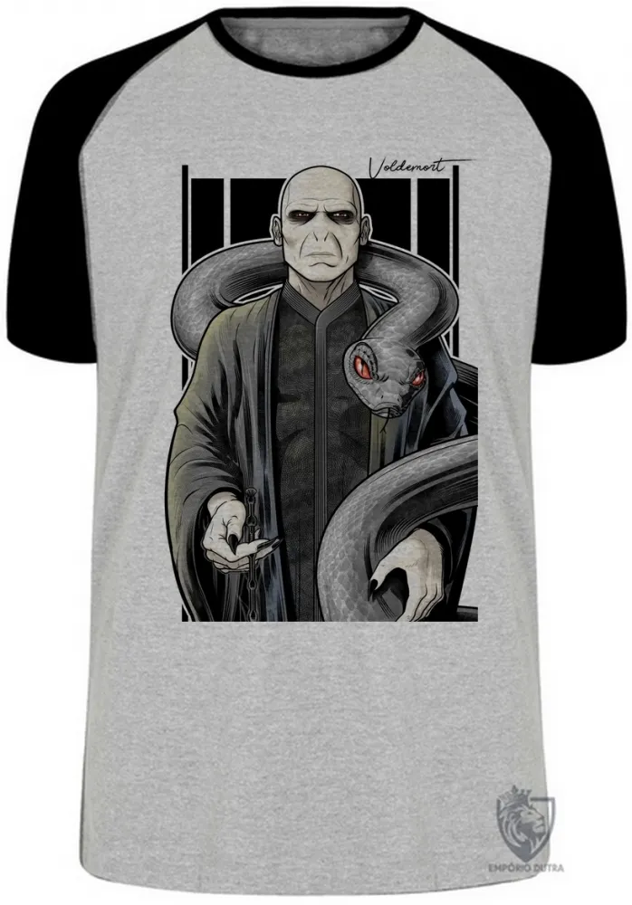 Camiseta adulto ou infantil Voldemort vilão harry potter bruxo Imagem