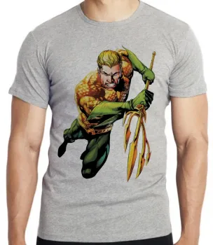 Camiseta adulto ou infantil aquaman super herói liga justiça - Foto 2