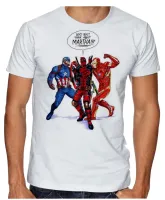 Camiseta adulto ou infantil Boys think about Martha homen ferro capitão america - Foto 2