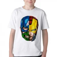 Camiseta adulto ou infantil vingadores hulk thor capitão america - Foto 3