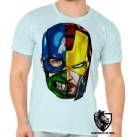 Camiseta adulto ou infantil vingadores hulk thor capitão america - Foto 5