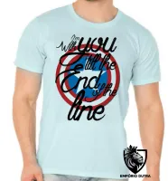 Camiseta adulto ou infantil Capitão América escudo end line - Foto 5