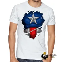 Camiseta adulto ou infantil Capitão america marvel disfarce - Foto 2