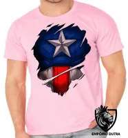 Camiseta adulto ou infantil Capitão america marvel disfarce - Foto 4