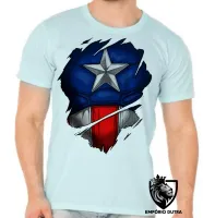 Camiseta adulto ou infantil Capitão america marvel disfarce - Foto 5