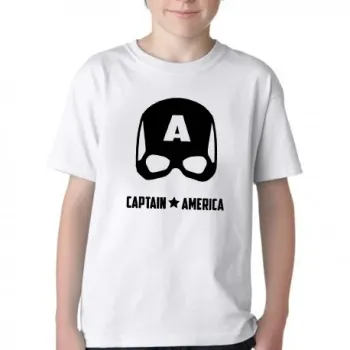 Camiseta adulto ou infantil capitão américa máscara black - Foto 2