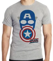 Camiseta adulto ou infantil Capitão América máscara escudo - Foto 4