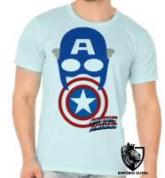 Camiseta adulto ou infantil Capitão América máscara escudo - Foto 5