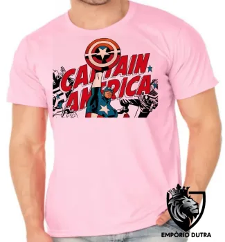 Camiseta adulto ou infantil Capitão América super heroi marvel - Foto 2