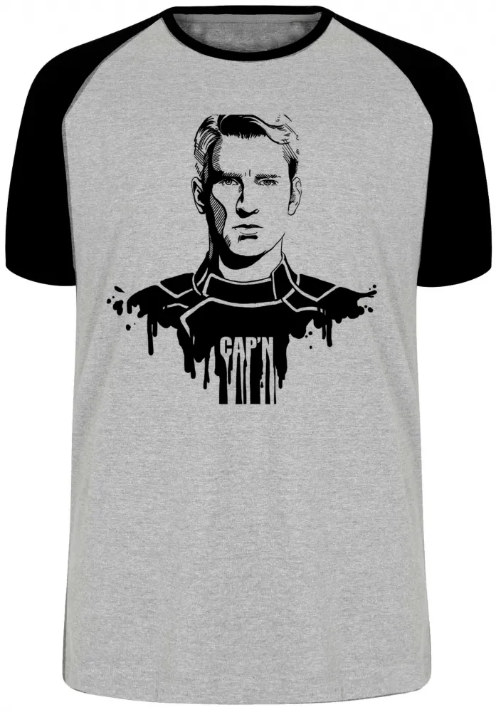 Camiseta adulto ou infantil Capitão América vingadores steve rogers Imagem