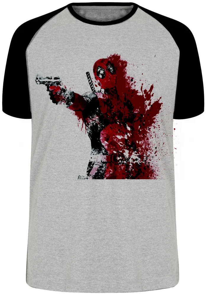 Camiseta adulto ou infantil Deadpool super herói Marvel
