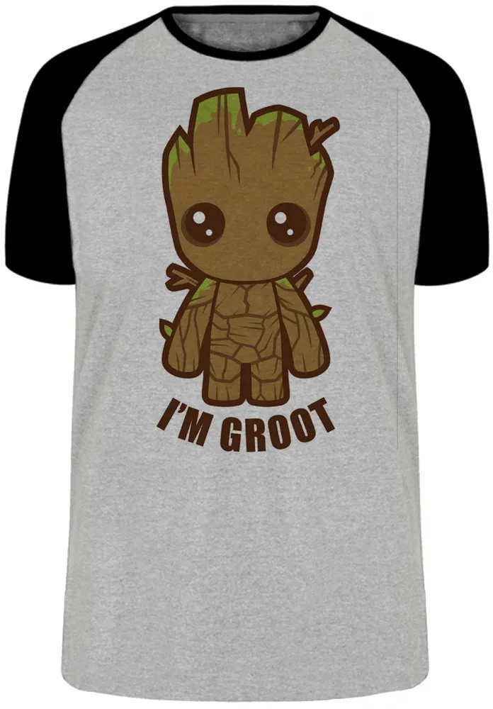Camiseta adulto ou infantil Groot Bebê guardiões galaxia marvel Imagem