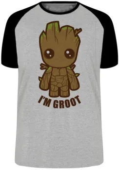 Camiseta adulto ou infantil Groot Bebê guardiões galaxia marvel