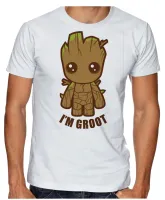 Camiseta adulto ou infantil Groot Bebê guardiões galaxia marvel - Foto 2
