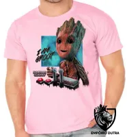 Camiseta adulto ou infantil Groot Guardiões da Galáxia controle - Foto 4