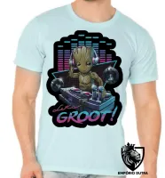 Camiseta adulto ou infantil Groot lets musica dj marvel - Foto 5