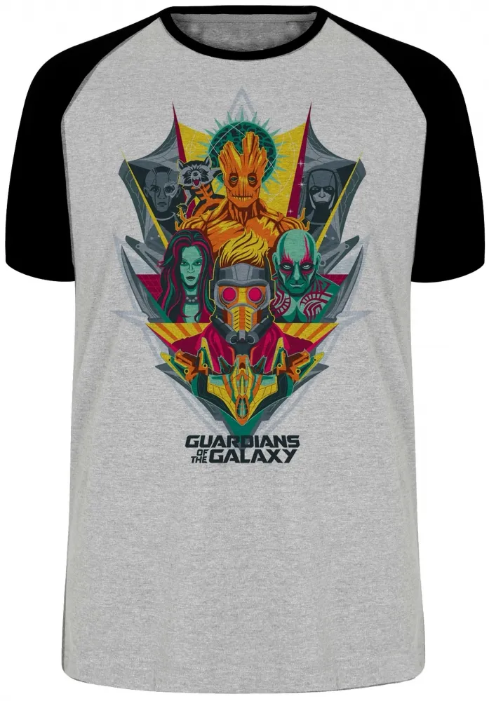 Camiseta adulto ou infantil Guardiões da Galáxia colorido