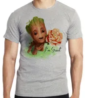 Camiseta adulto ou infantil Guardiões da Galáxia Groot rosa - Foto 4