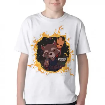 Camiseta adulto ou infantil Guardiões da Galáxia Rocket Groot - Foto 2