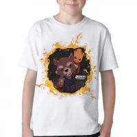 Camiseta adulto ou infantil Guardiões da Galáxia Rocket Groot - Foto 2