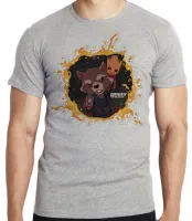 Camiseta adulto ou infantil Guardiões da Galáxia Rocket Groot - Foto 3