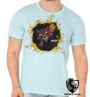 Camiseta adulto ou infantil Guardiões da Galáxia Rocket Groot - Foto 5