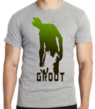 Camiseta adulto ou infantil Guardiões da Galáxia sombras Groot Rocket - Foto 2