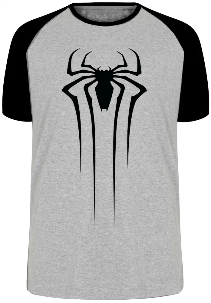 Camiseta adulto ou infantil Homem Aranha negro preta marvel