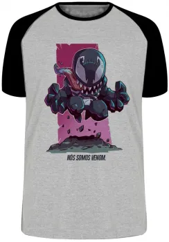 Camiseta adulto ou infantil homem aranha negro venom marvel vilão