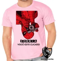 Camiseta adulto ou infantil Homem aranha sorria foto marvel fotografia - Foto 2