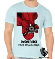 Camiseta adulto ou infantil Homem aranha sorria foto marvel fotografia - Foto 5