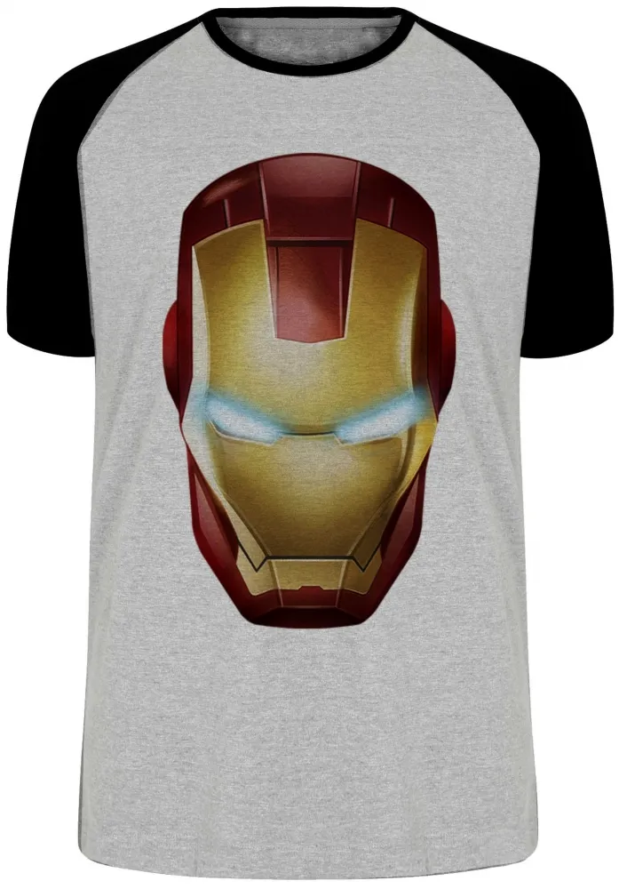 Camiseta adulto ou infantil homem de ferro iron man mascara