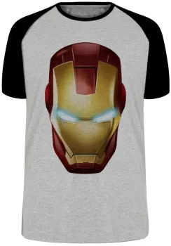 Camiseta adulto ou infantil homem de ferro iron man mascara